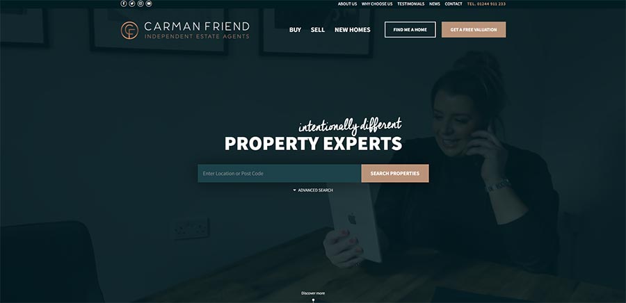screen shot of carman friend website